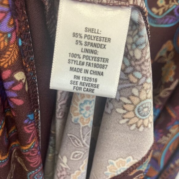 NWT Meri Skye Floral Maxi Dress Womens 4X Purple Paisley Sleeveless Stretch Boho - Picture 11 of 15